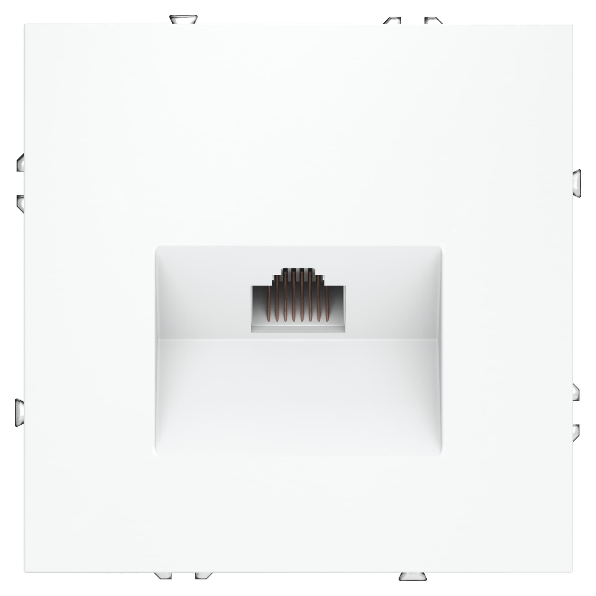 Розетка компьютерная встраиваемая VOLTUM S70 RJ45 кат.6, (белый матовый), цвет Белый матовый, изображение 1 из 18