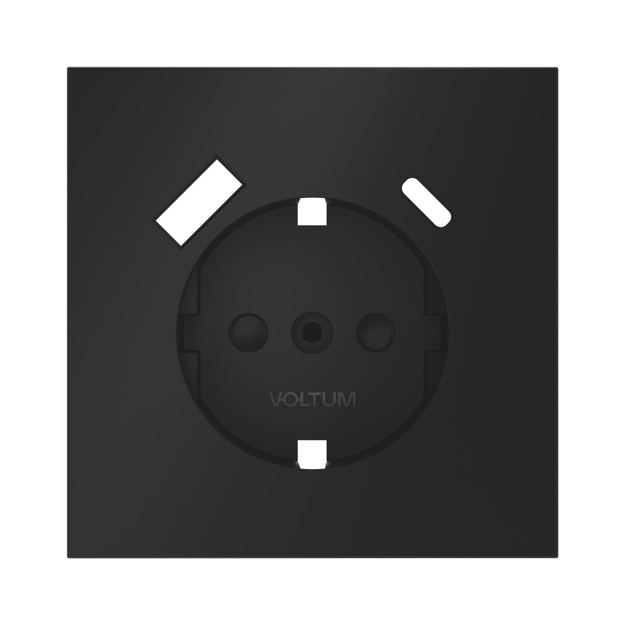 Накладка для розетки с заземлением и защитными шторками, с USB A+C, S70 (черный матовый), цвет Чёрный матовый, изображение 1 из 9